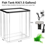Compact 1.5 Gallon Desktop Aquarium Kit - Hình 3