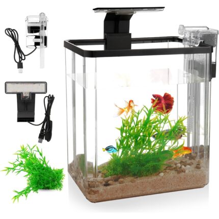 Compact 1.5 Gallon Desktop Aquarium Kit